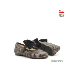 Zapato lazo negro terciopelo