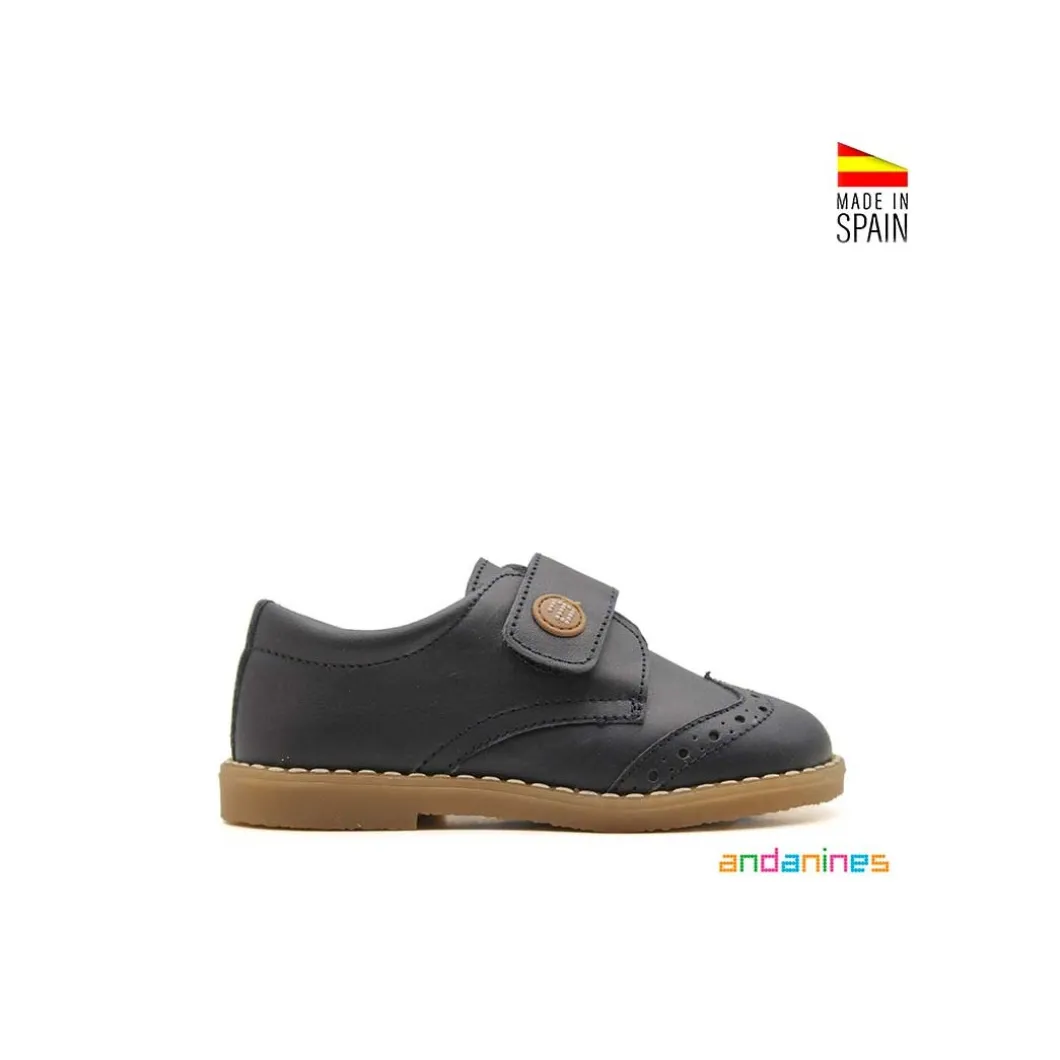Zapato marino estilo blucher con velcro