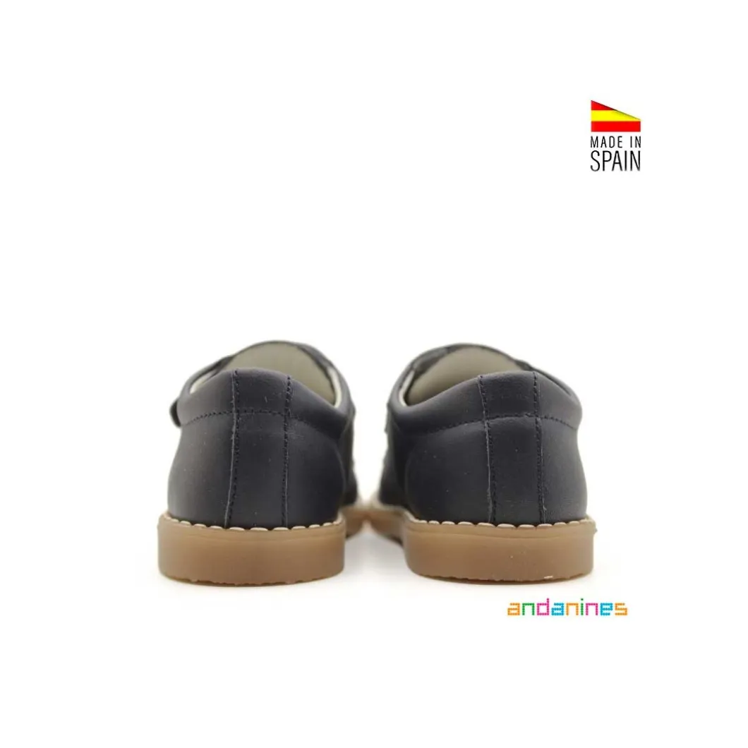 Zapato marino estilo blucher con velcro