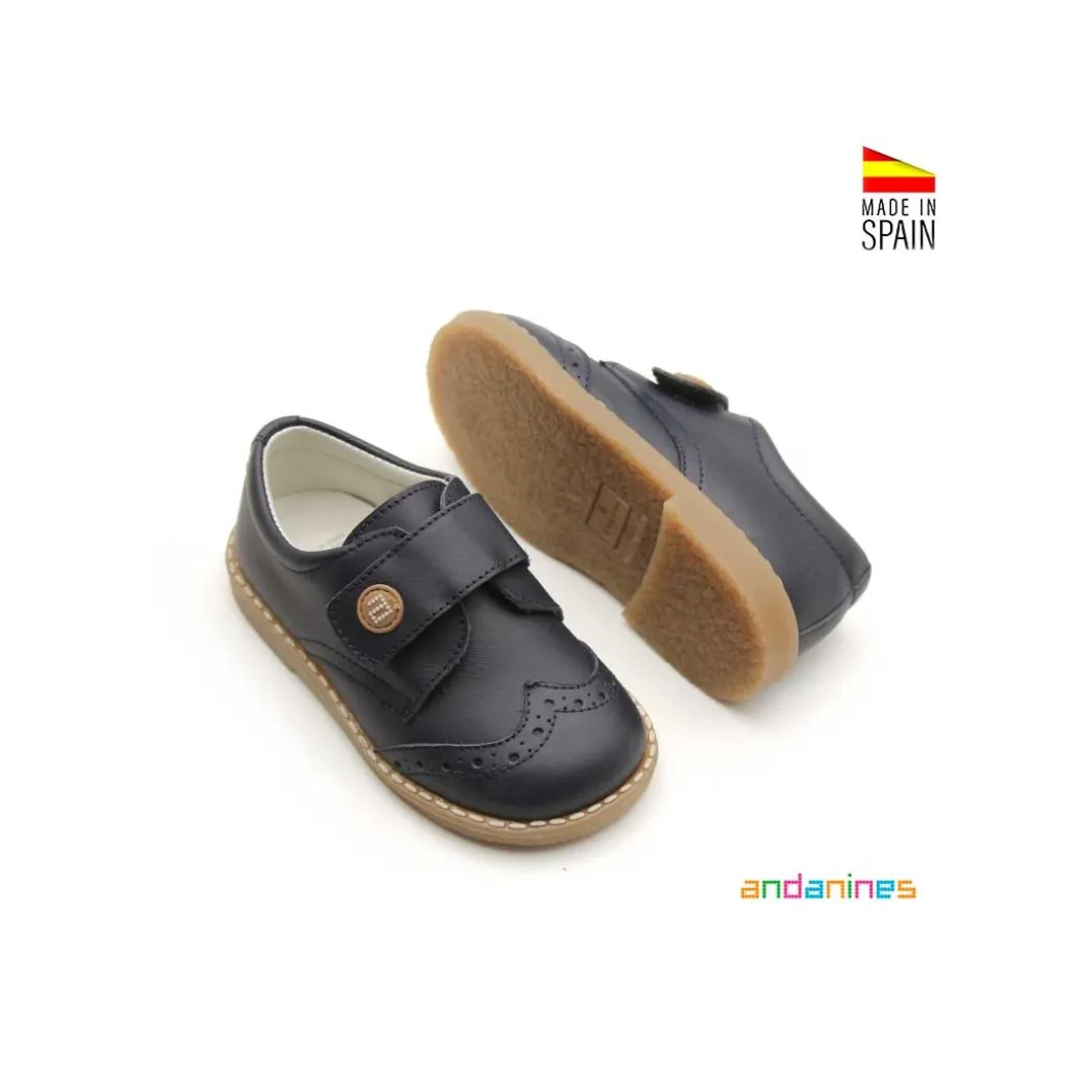 Zapato marino estilo blucher con velcro