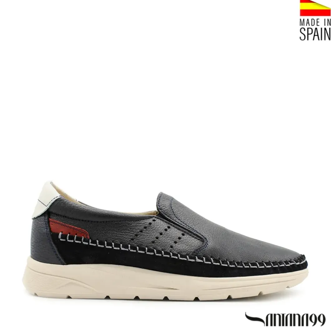 Zapato mocasín slip azul marino
