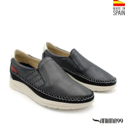 Zapato mocasín slip azul marino