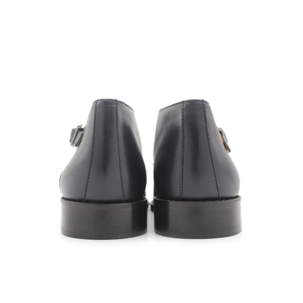 Zapato monk strap doble marino