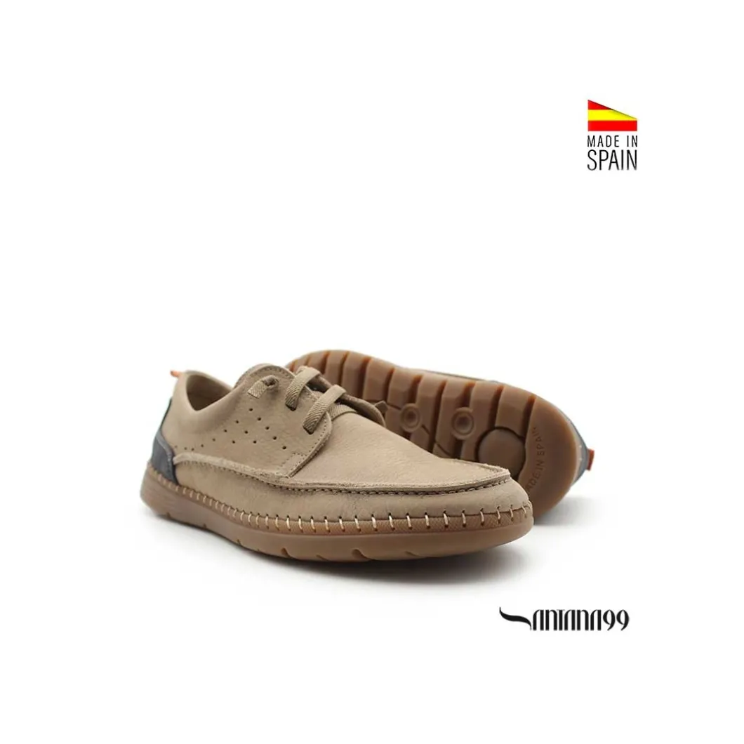 Zapato náutico casual taupe nobuck