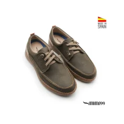 Zapato náutico casual verde kaki nobuck