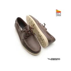 Zapato náutico marrón piel