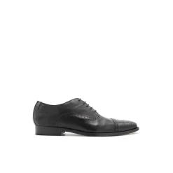 Zapato oxford negro de piel