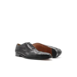 Zapato oxford negro de piel