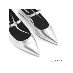 Zapato plano plata hebillas