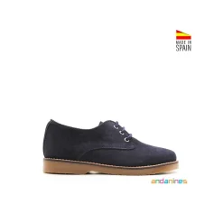 Zapato serraje marino cordones