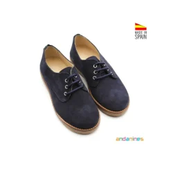 Zapato serraje marino cordones