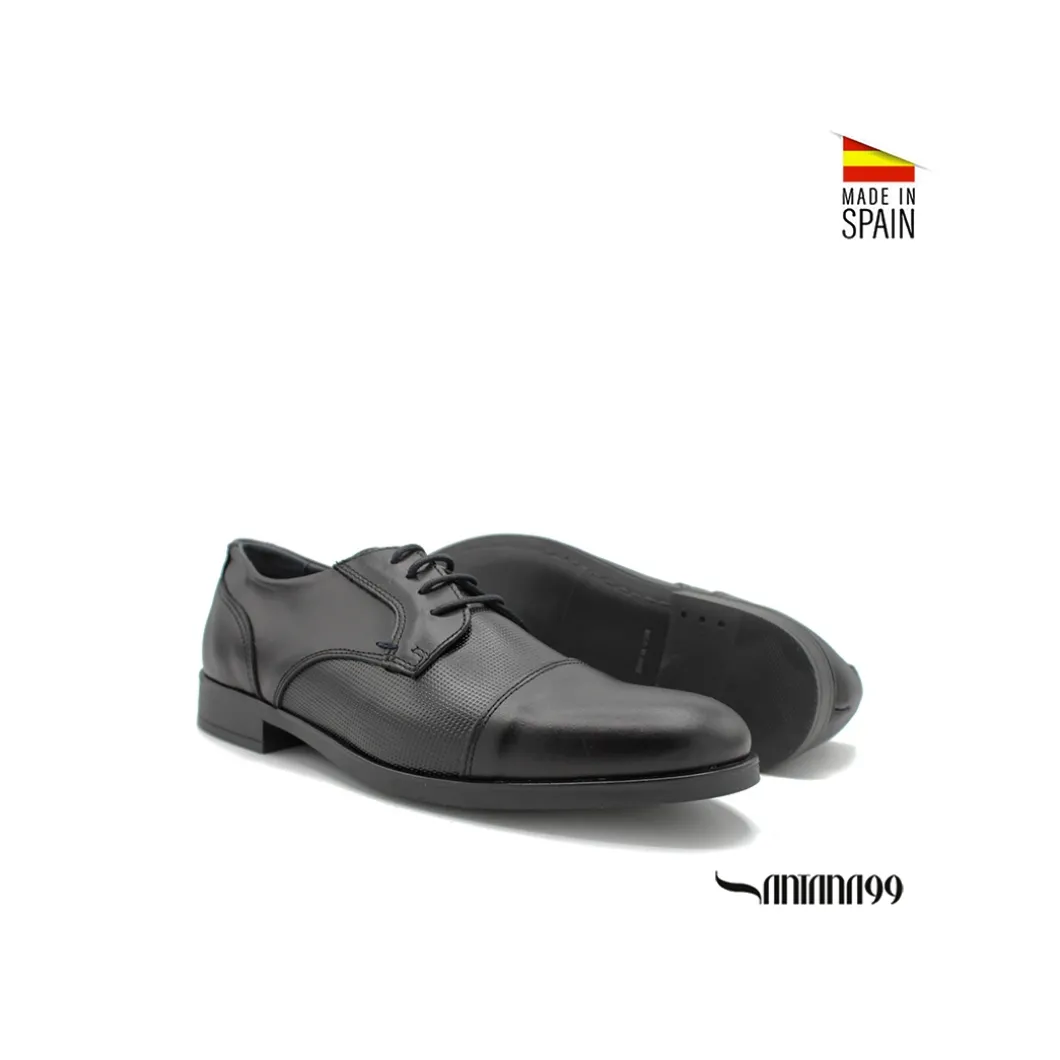 Zapato vestir derby de piel negro
