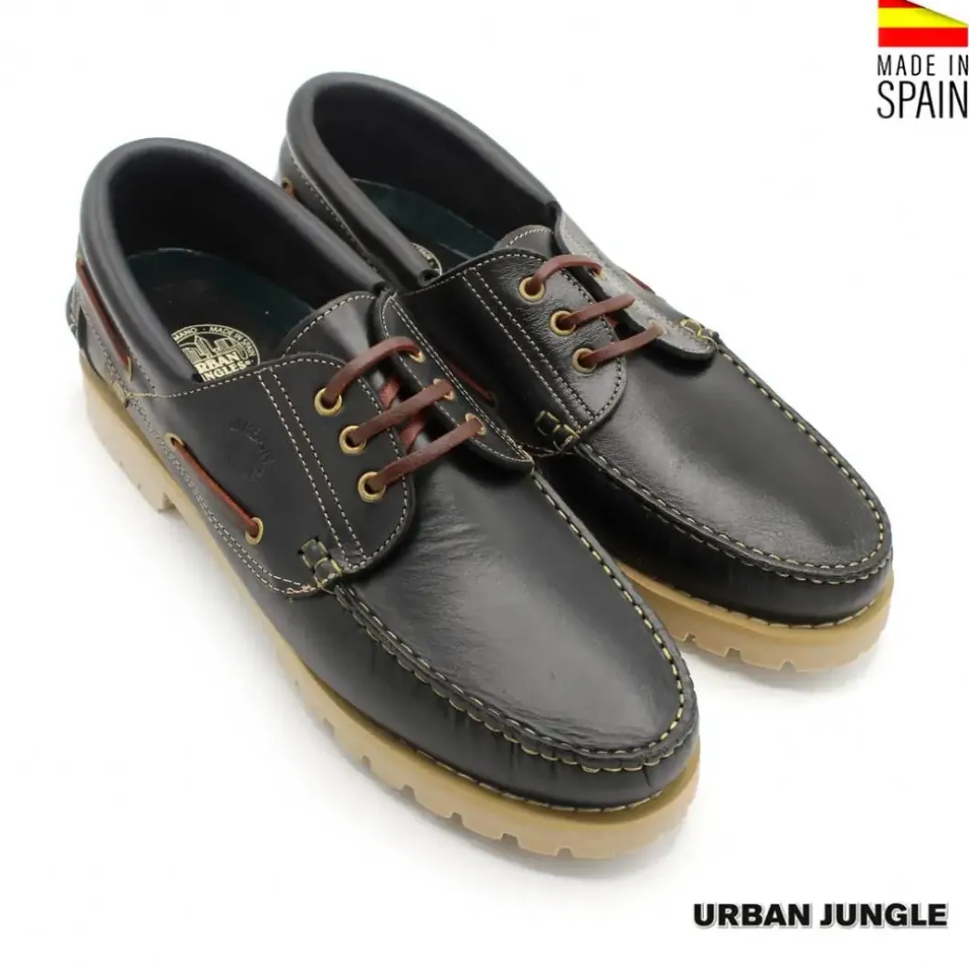 Zapatos náuticos tallas grandes negro