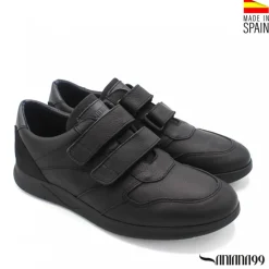 ZAPATOS VELCRO PIEL CONFORT NEGRO