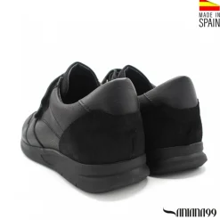 ZAPATOS VELCRO PIEL CONFORT NEGRO