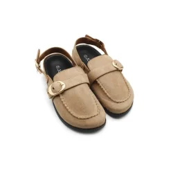 Zueco mocasín beige